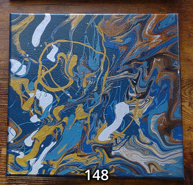 An 12x12 paint pour piece